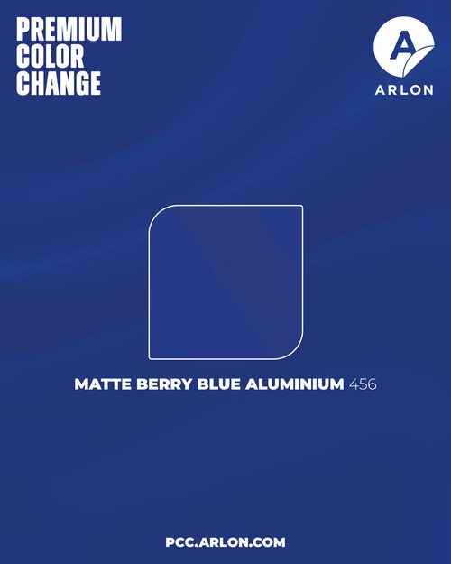 60'' x 25 Yard Roll - Arlon Premium Cast Matte Berry Blue Aluminum Unpunched Color Change Vinyl (Color Code: 456)
