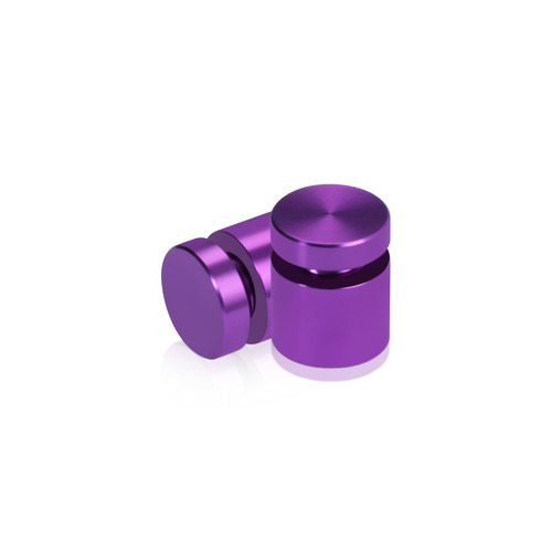 5/8'' Diameter X 1/2'' Barrel Length, Affordable Aluminum Standoffs, Purple Anodized Finish Easy Fasten Standoff (For Inside / Outside use) [Required Material Hole Size: 7/16'']