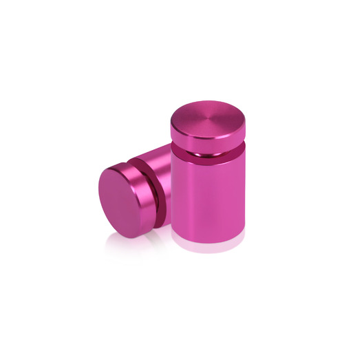 5/8'' Diameter X 3/4'' Barrel Length, Affordable Aluminum Standoffs, Rosy Pink Anodized Finish Easy Fasten Standoff (For Inside / Outside use) [Required Material Hole Size: 7/16'']