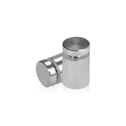 5/8'' Diameter X 3/4'' Barrel Length, Affordable Aluminum Standoffs, Steel Grey Anodized Finish Easy Fasten Standoff (For Inside / Outside use) [Required Material Hole Size: 7/16'']