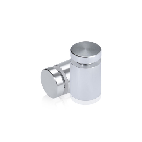 5/8'' Diameter X 3/4'' Barrel Length, Affordable Aluminum Standoffs, Silver Anodized Finish Easy Fasten Standoff (For Inside / Outside use) [Required Material Hole Size: 7/16'']