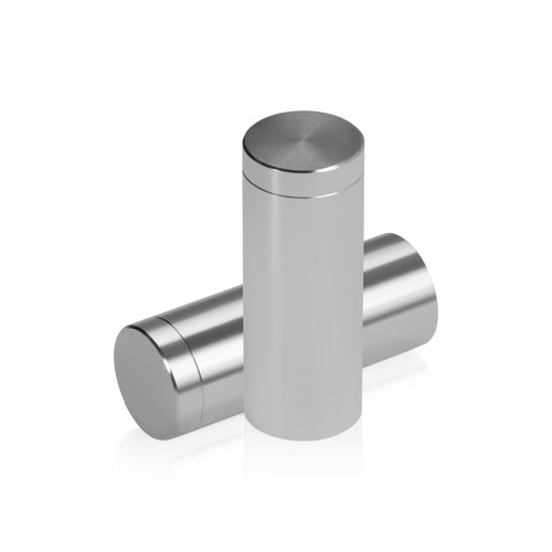 5/8'' Diameter X 1-1/2'' Barrel Length, Affordable Aluminum Standoffs, Steel Grey Anodized Finish Easy Fasten Standoff (For Inside / Outside use) [Required Material Hole Size: 7/16'']