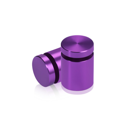 3/4'' Diameter X 3/4'' Barrel Length, Affordable Aluminum Standoffs, Purple Anodized Finish Easy Fasten Standoff (For Inside / Outside use) [Required Material Hole Size: 7/16'']