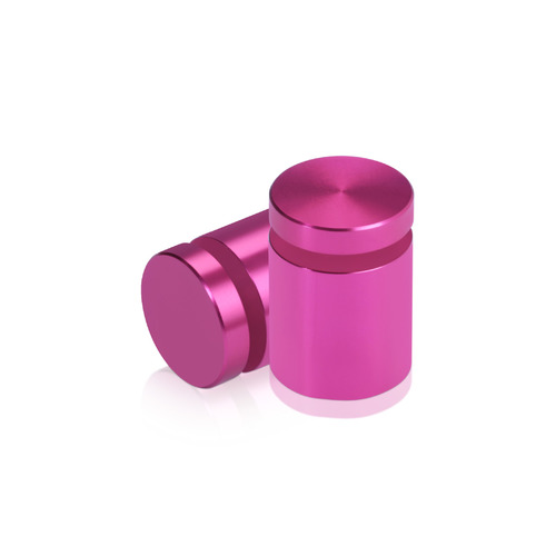 3/4'' Diameter X 3/4'' Barrel Length, Affordable Aluminum Standoffs, Rosy Pink Anodized Finish Easy Fasten Standoff (For Inside / Outside use) [Required Material Hole Size: 7/16'']