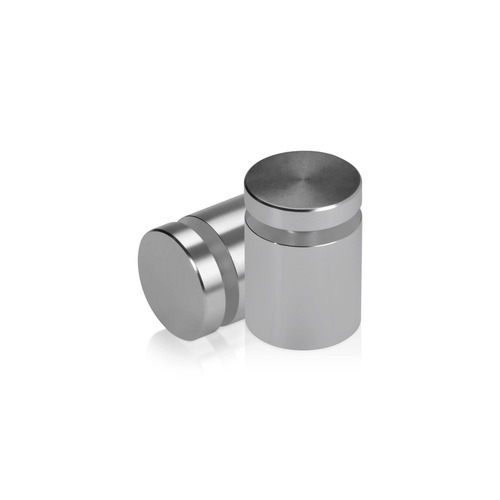 3/4'' Diameter X 3/4'' Barrel Length, Affordable Aluminum Standoffs, Steel Grey Anodized Finish Easy Fasten Standoff (For Inside / Outside use) [Required Material Hole Size: 7/16'']