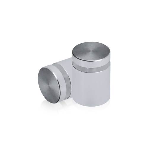 3/4'' Diameter X 3/4'' Barrel Length, Affordable Aluminum Standoffs, Silver Anodized Finish Easy Fasten Standoff (For Inside / Outside use) [Required Material Hole Size: 7/16'']