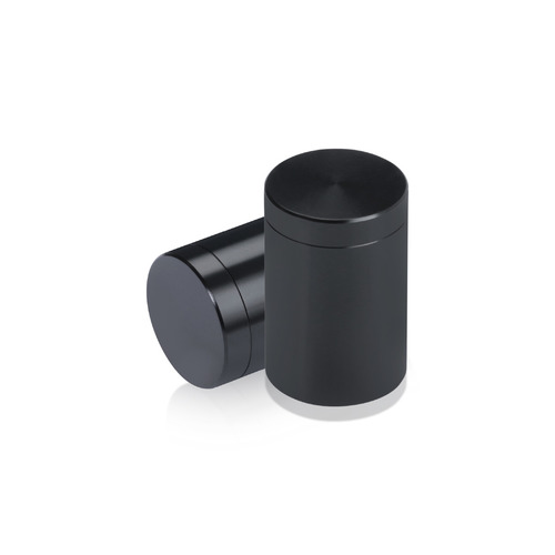 3/4'' Diameter X 1'' Barrel Length, Affordable Aluminum Standoffs, Black Anodized Finish Easy Fasten Standoff (For Inside / Outside use) [Required Material Hole Size: 7/16'']