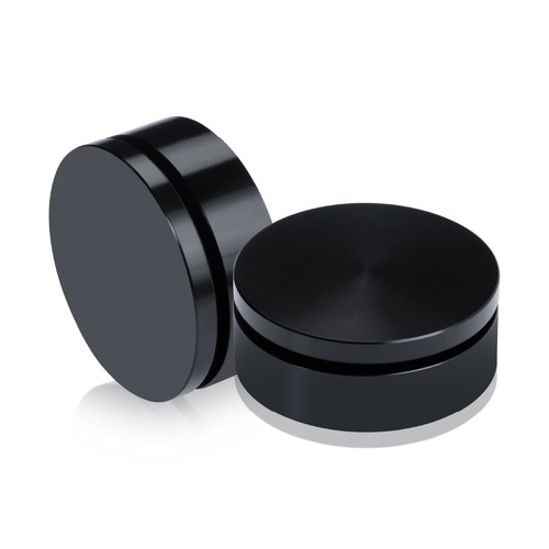 2'' Diameter X 1/2'' Barrel Length, Affordable Aluminum Standoffs, Black Anodized Finish Easy Fasten Standoff (For Inside / Outside use) [Required Material Hole Size: 7/16'']