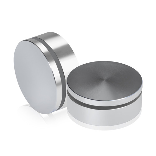 2'' Diameter X 1/2'' Barrel Length, Affordable Aluminum Standoffs, Silver Anodized Finish Easy Fasten Standoff (For Inside / Outside use) [Required Material Hole Size: 7/16'']