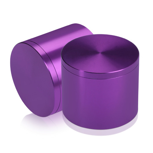 2'' Diameter X 1-1/2'' Barrel Length, Affordable Aluminum Standoffs, Purple Anodized Finish Easy Fasten Standoff (For Inside / Outside use) [Required Material Hole Size: 7/16'']