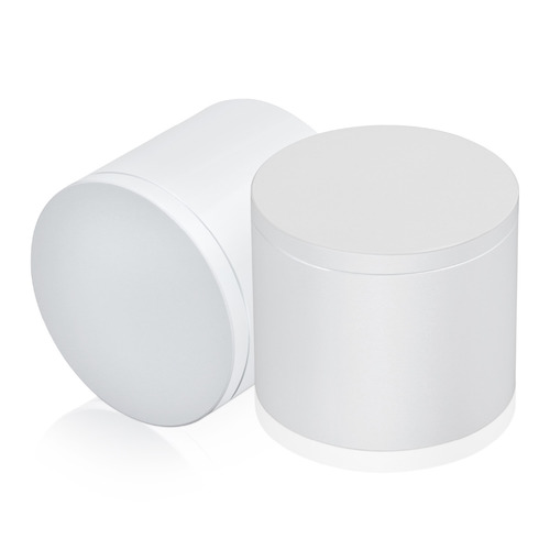 2'' Diameter X 1-1/2'' Barrel Length, Affordable Aluminum Standoffs, White Coated Finish Easy Fasten Standoff (For Inside / Outside use) [Required Material Hole Size: 7/16'']