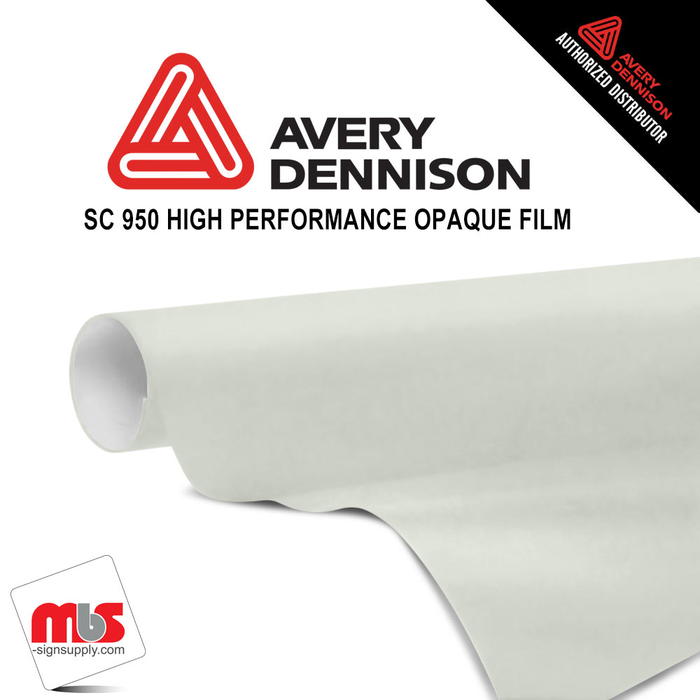 15'' x 50 yards Avery SC950 Gloss White Pearlescent Metallic 5 year Long Term Punched 2.0 Mil Metallic Cut Vinyl (Color Code 109)