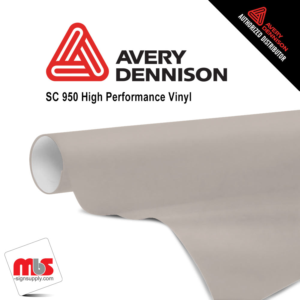15'' x 10 yards Avery SC950 Gloss Almond 8 year Long Term Punched 2.0 Mil Cast Cut Vinyl (Color Code 910)