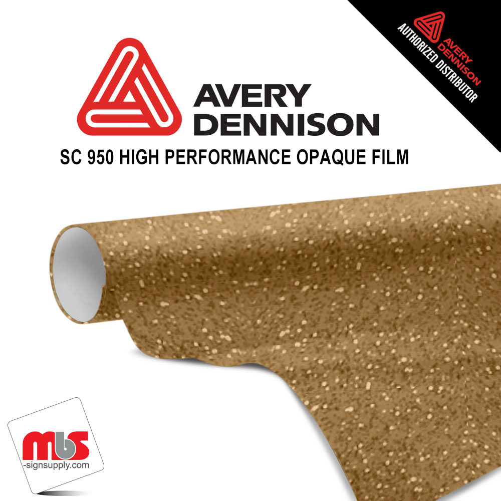 48'' x 50 yards Avery SC950 Gloss Ultra Gold Metallic 5 year Long Term Unpunched 2.0 Mil Metallic Cut Vinyl (Color Code 219)