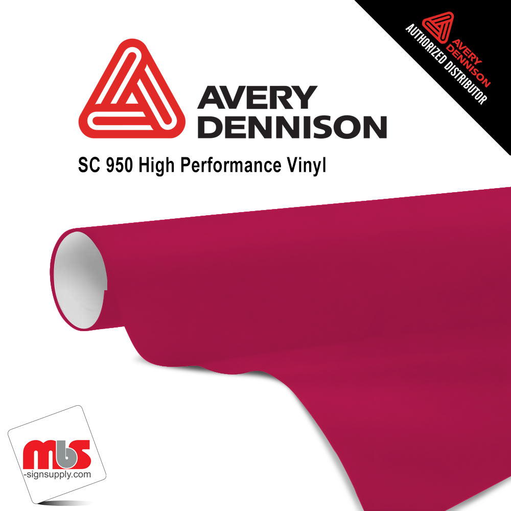 12'' x 10 yards Avery SC950 Gloss Blossom 8 year Long Term Unpunched 2.0 Mil Cast Cut Vinyl (Color Code 515)