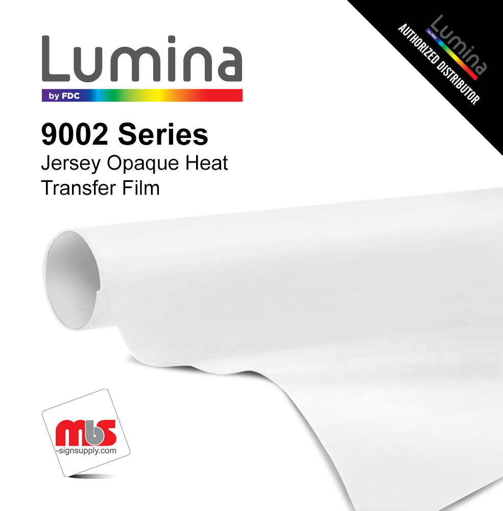15'' x 5 Yards Lumina® 9002 Matte White 2 Year Unpunched 6.5 Mil Heat Transfer Vinyl (Color code 002)