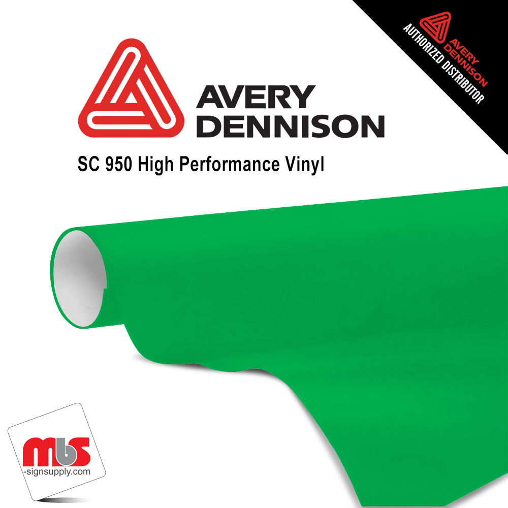 12'' x 50 yards Avery SC950 Gloss Parakeet Green 8 year Long Term Unpunched 2.0 Mil Cast Cut Vinyl (Color Code 726)