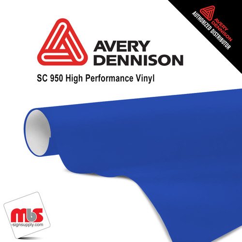 48'' x 10 yards Avery SC950 Gloss French Blue 8 year Long Term Unpunched 2.0 Mil Cast Cut Vinyl (Color Code 626)