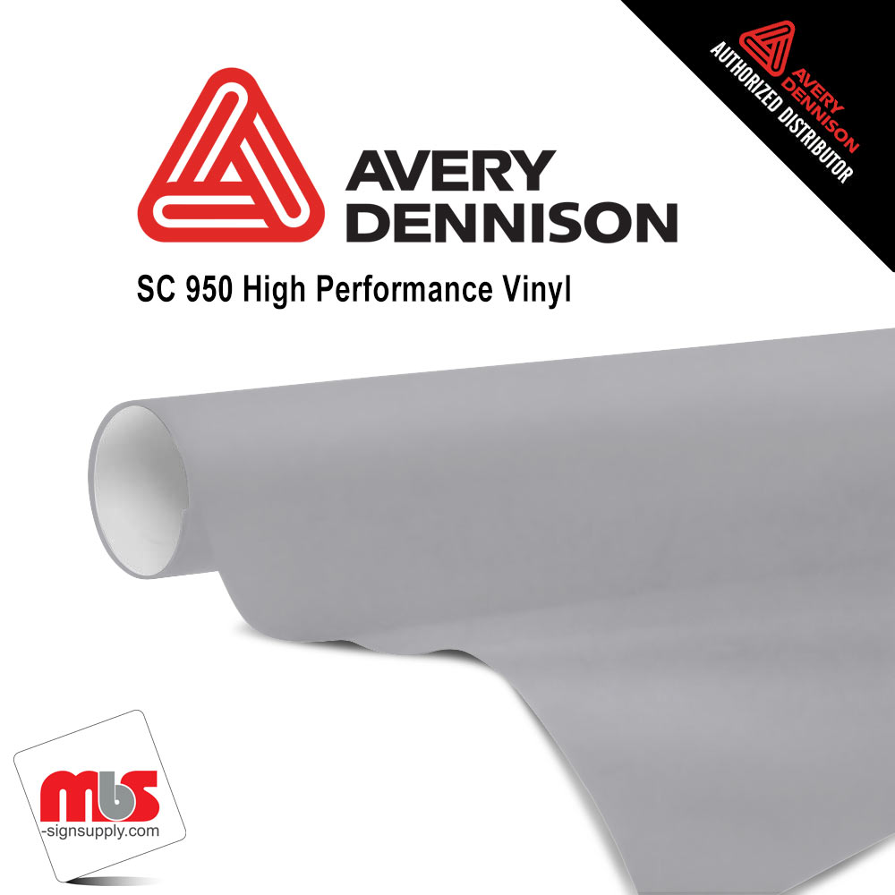 15'' x 10 yards Avery SC950 Gloss Light Ash Gray 8 year Long Term Punched 2.0 Mil Cast Cut Vinyl (Color Code 825)