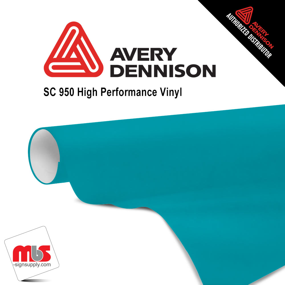 12'' x 50 yards Avery SC950 Gloss Real Teal 8 year Long Term Unpunched 2.0 Mil Cast Cut Vinyl (Color Code 715)