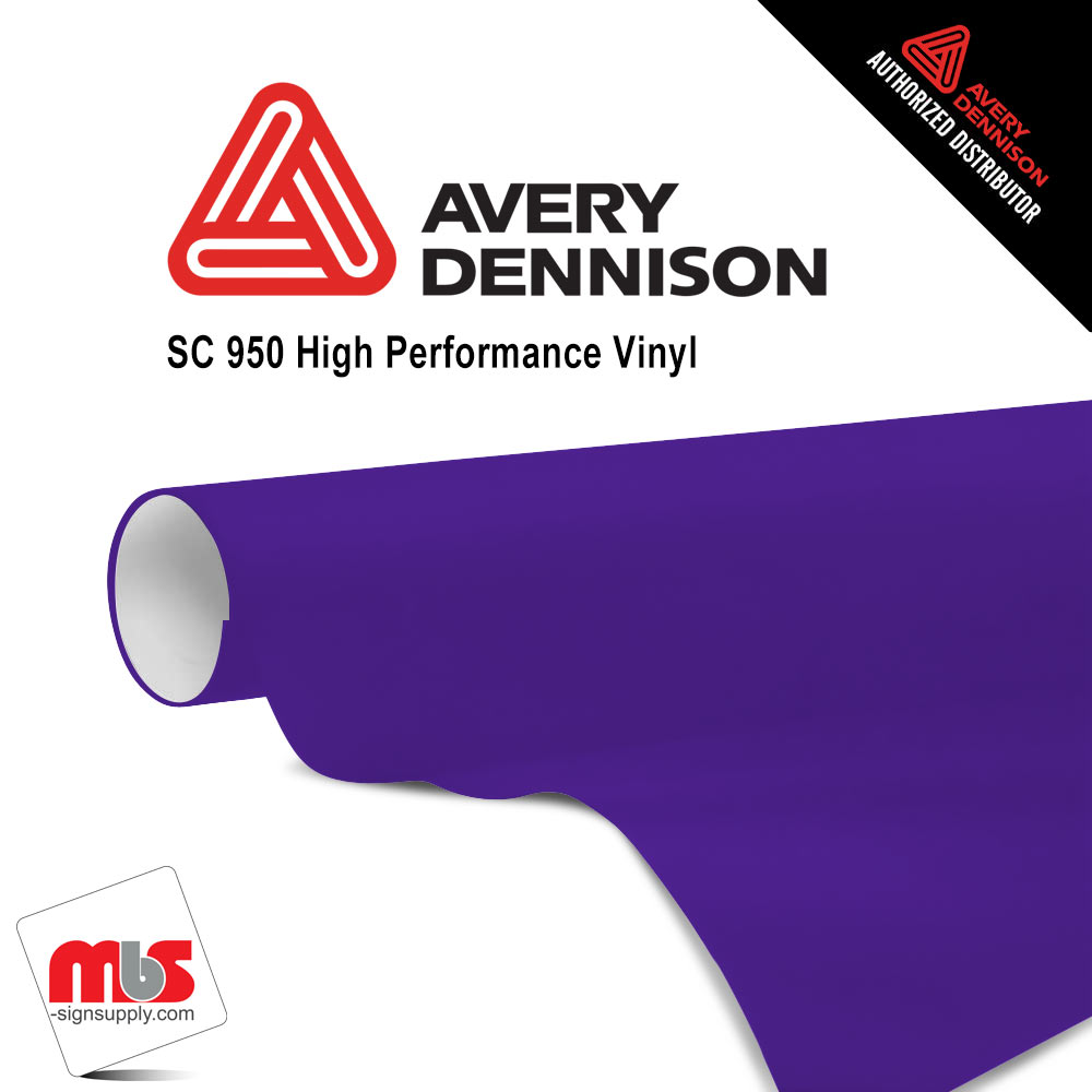 24'' x 10 yards Avery SC950 Gloss Violet 8 year Long Term Unpunched 2.0 Mil Cast Cut Vinyl (Color Code 513)