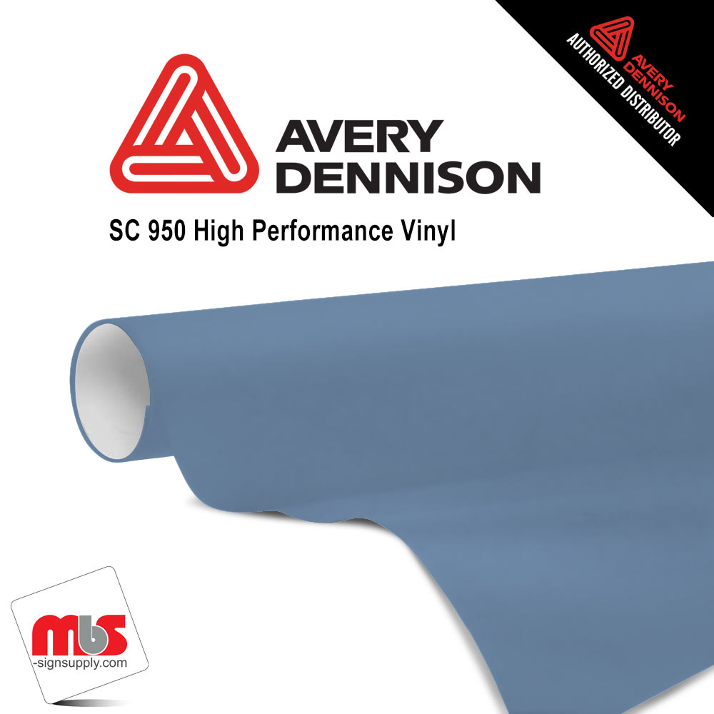 12'' x 10 yards Avery SC950 Gloss Butterfly Blue 8 year Long Term Unpunched 2.0 Mil Cast Cut Vinyl (Color Code 652)
