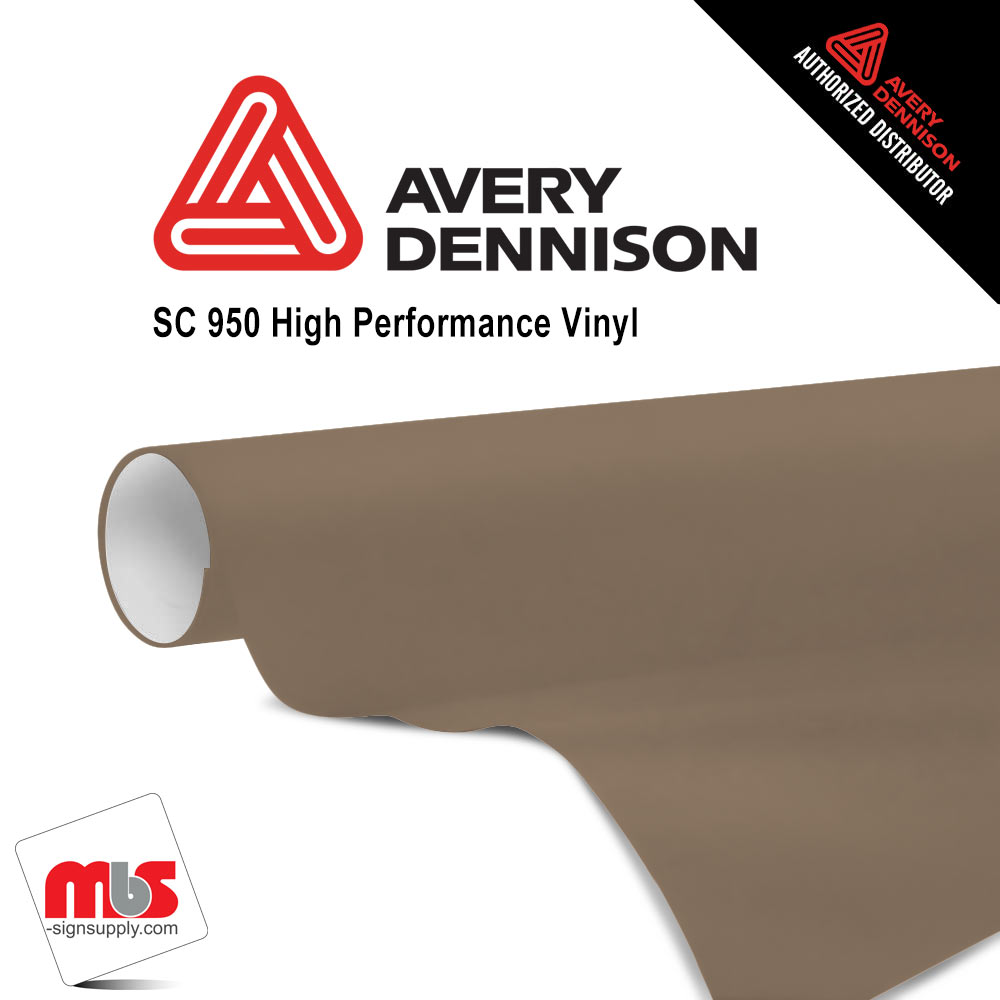 12'' x 10 yards Avery SC950 Gloss Sandstone 8 year Long Term Unpunched 2.0 Mil Cast Cut Vinyl (Color Code 965)