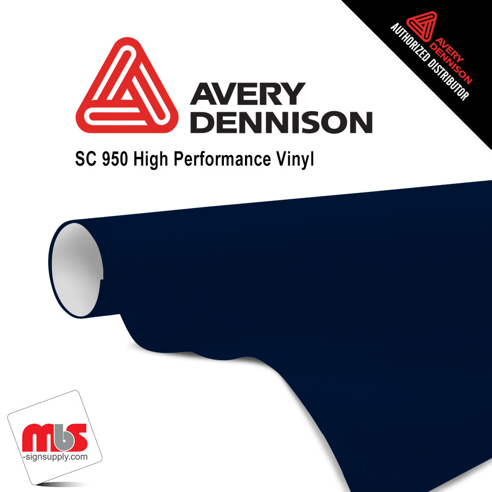 48'' x 50 yards Avery SC950 Gloss Dark Blue 8 year Long Term Unpunched 2.0 Mil Cast Cut Vinyl (Color Code 695)