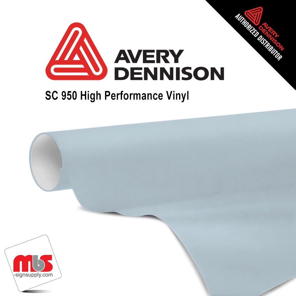 15'' x 10 yards Avery SC950 Gloss Powder Blue 8 year Long Term Punched 2.0 Mil Cast Cut Vinyl (Color Code 650)