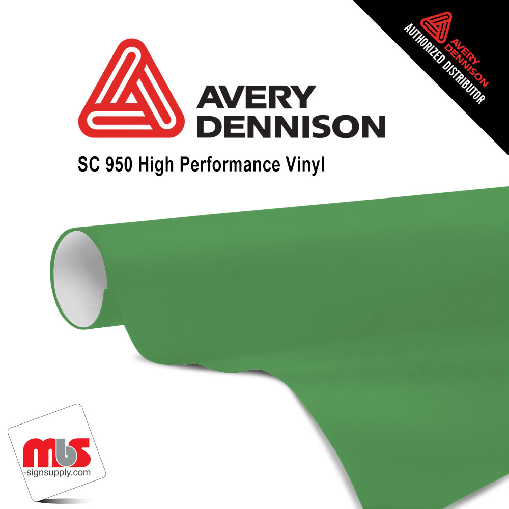 24'' x 10 yards Avery SC950 Gloss Grow Green 8 year Long Term Unpunched 2.0 Mil Cast Cut Vinyl (Color Code 772)