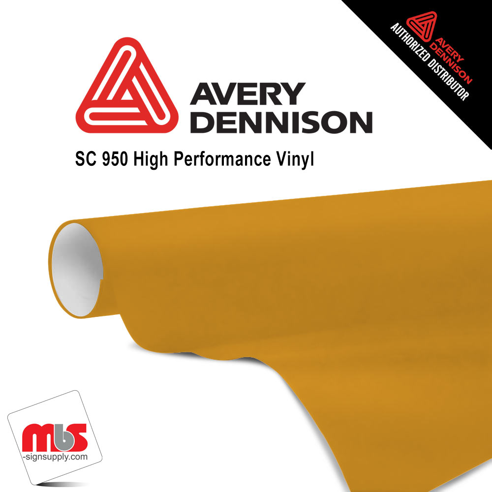 24'' x 50 yards Avery SC950 Gloss Apricot 10 year Long Term Unpunched 2.0 Mil Cast Cut Vinyl (Color Code 355)