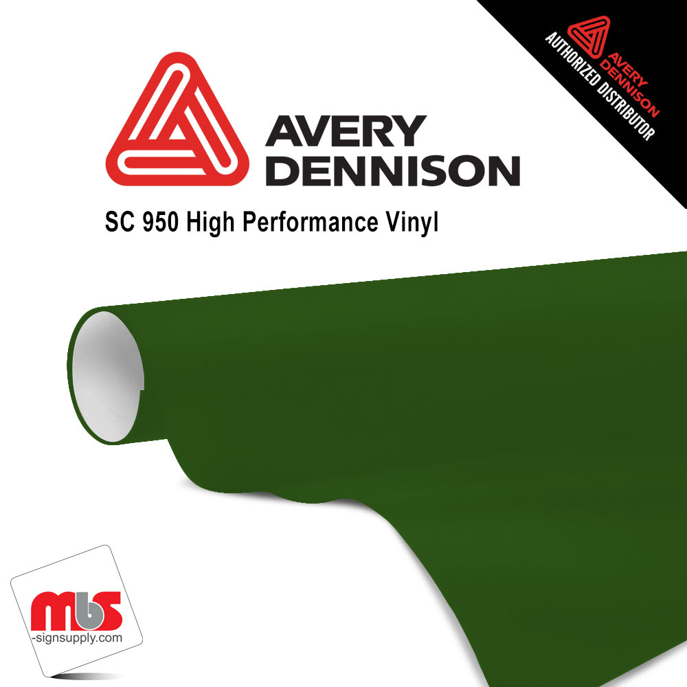 12'' x 10 yards Avery SC950 Gloss Bright Green 8 year Long Term Unpunched 2.0 Mil Cast Cut Vinyl (Color Code 775)