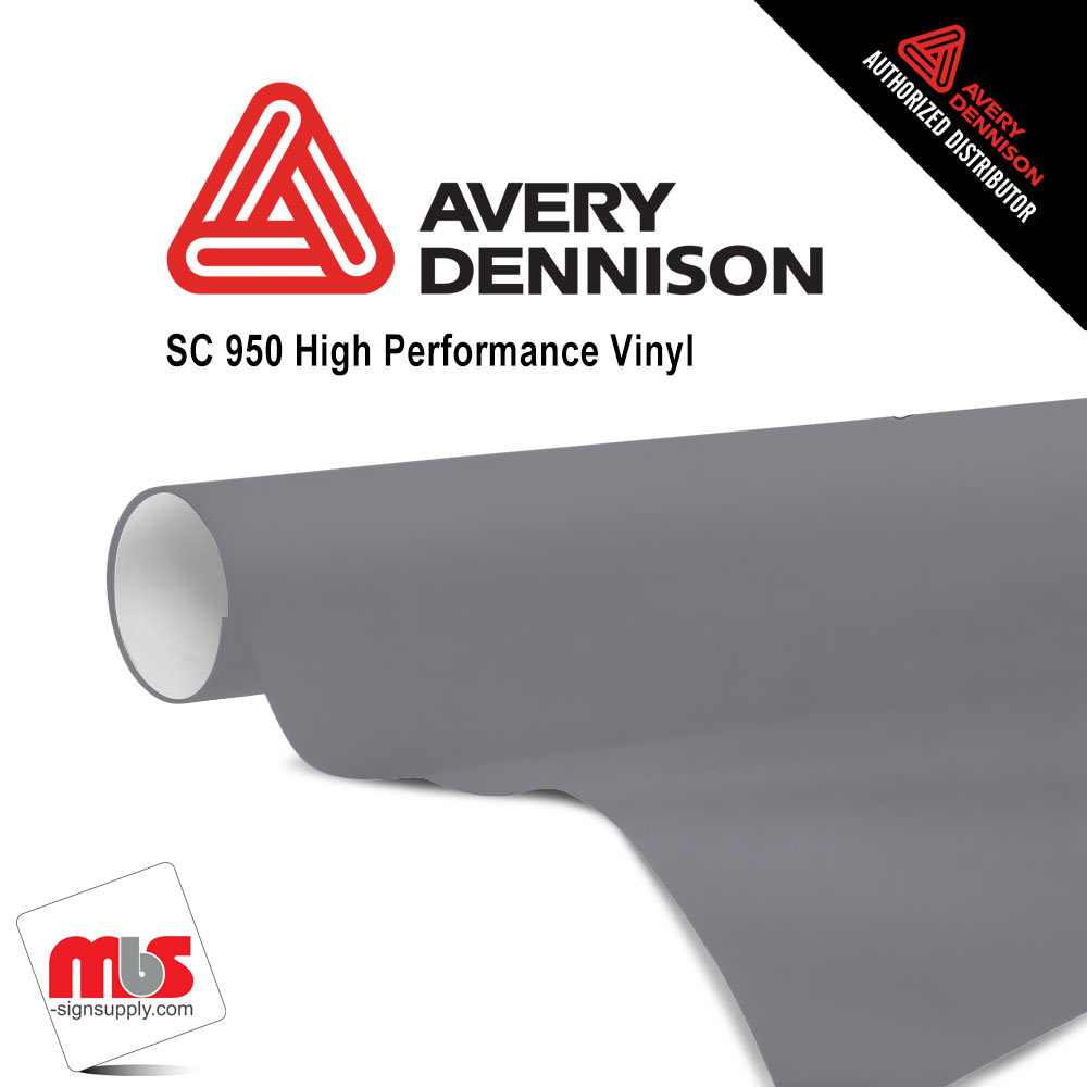 15'' x 50 yards Avery SC950 Gloss Pewter 8 year Long Term Unpunched 2.0 Mil Cast Cut Vinyl (Color Code 804)