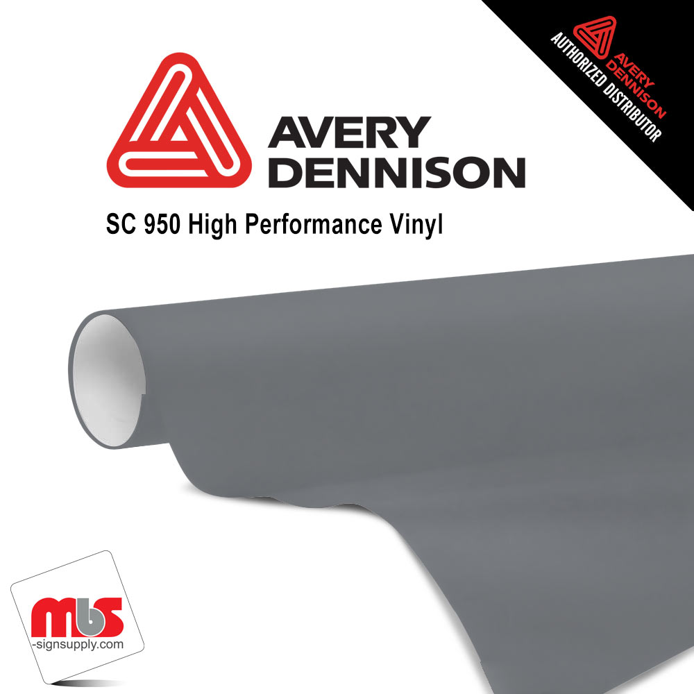 12'' x 10 yards Avery SC950 Gloss Light Silver 8 year Long Term Unpunched 2.0 Mil Cast Cut Vinyl (Color Code 869)