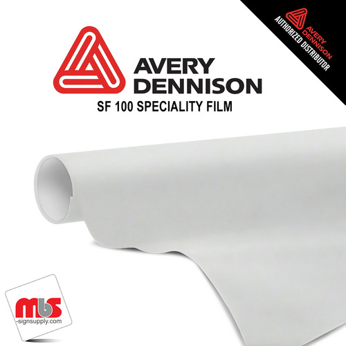 54'' x 50 yards Avery SF100 White Paint Mask 3 Year Short Term Unpunched 1.0 Mil Matte Cut Vinyl (Color Code 128)