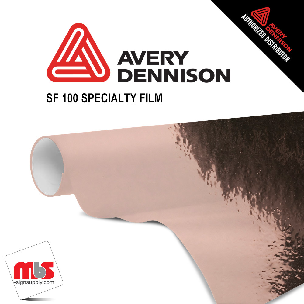 53'' x 25 yards Avery SF100 Chrome Rose Gold 3 year Long Term Unpunched 5.7 MIL Conform Chrome Wrap Vinyl (Color Code 211)