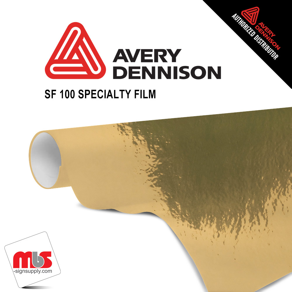 53'' x 25 yards Avery SF100 Chrome Gold 3 year Long Term Unpunched 5.7 MIL Conform Chrome Wrap Vinyl (Color Code 604)