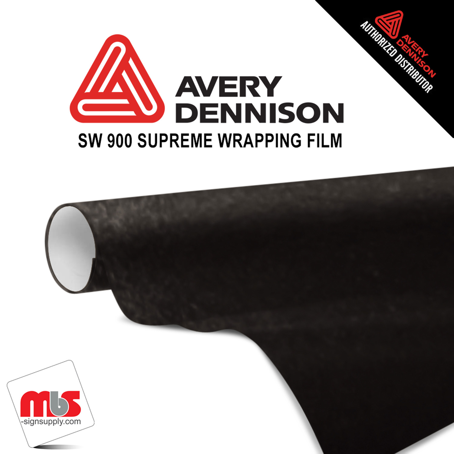 60'' x 25 yards Avery SW900 Matte Metallic Black 5 year Long Term Unpunched 3.2 Mil Wrap Vinyl (Color Code 192)