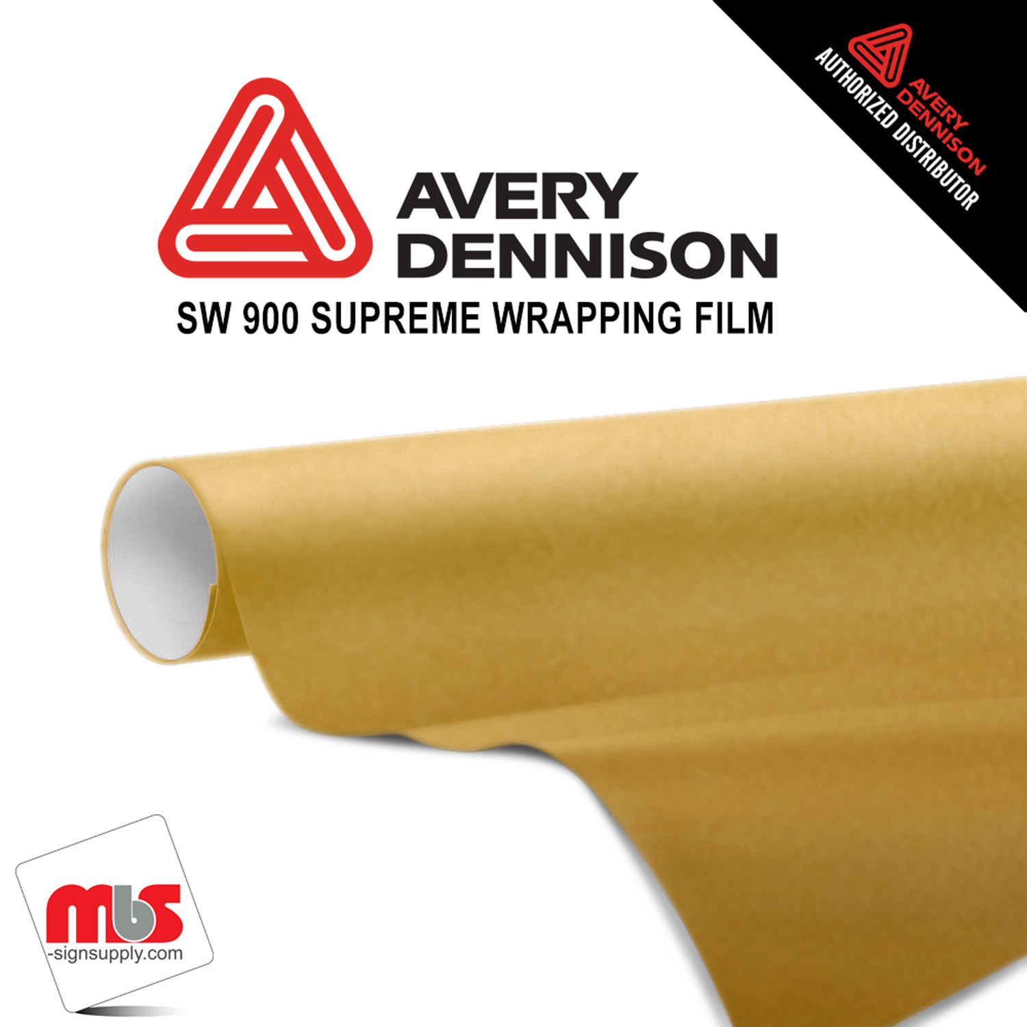 60'' x 5 yards Avery SW900 Diamond Amber 5 year Long Term Unpunched 3.2 Mil Wrap Vinyl (Color Code 221)