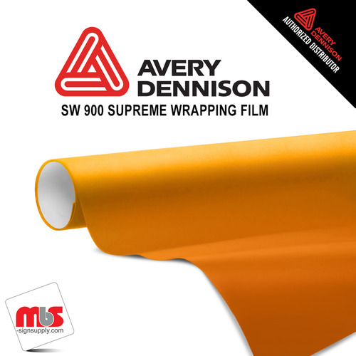 60'' x 25 yards Avery SW900 Satin Stunning Orange 5 year Long Term Unpunched 3.2 Mil Wrap Vinyl (Color Code 316)