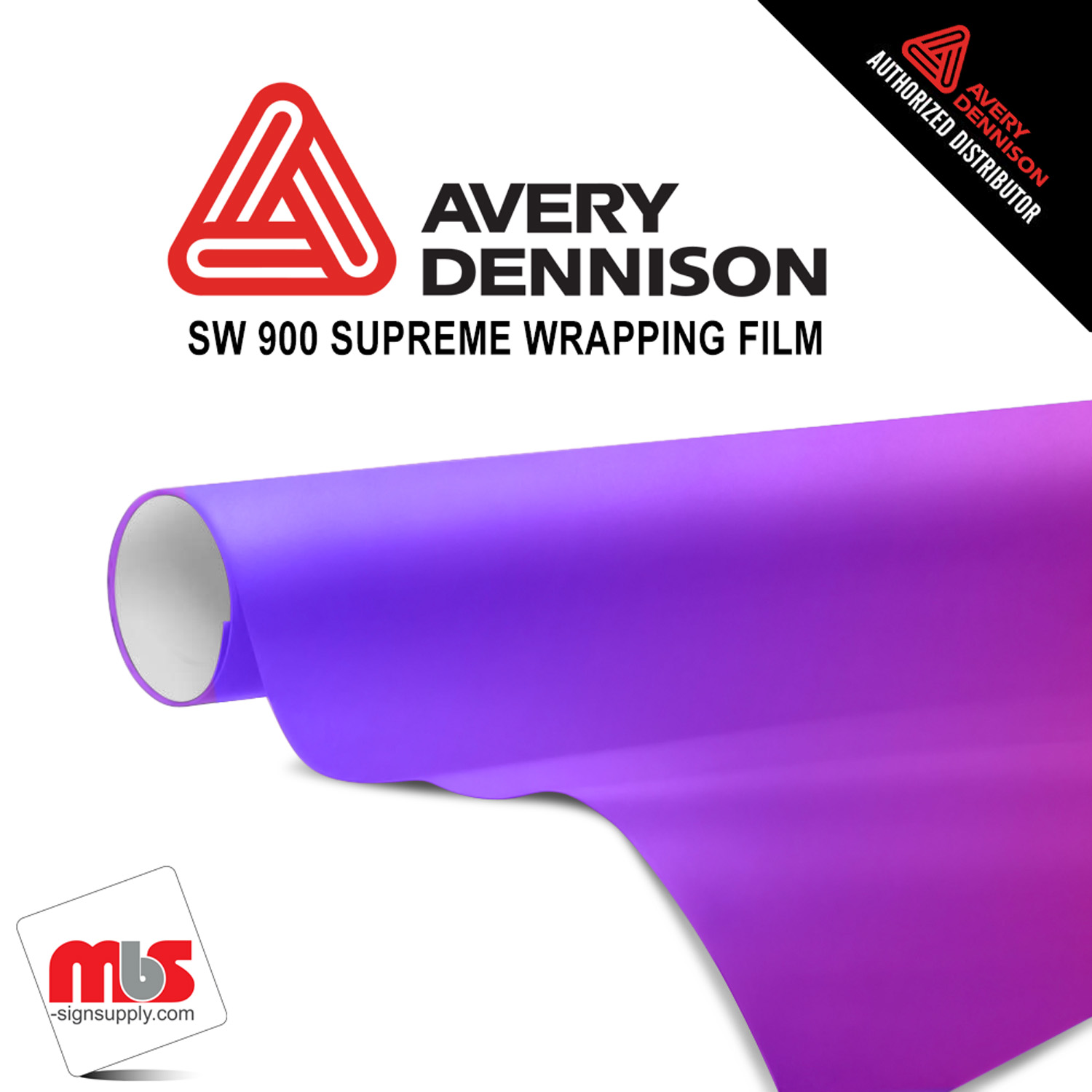 60'' x 5 yards Avery SW900 Gloss Roaring Thunder Blue/Red 5 year Long Term Unpunched 3.2 Mil Wrap Vinyl (Color Code 552)