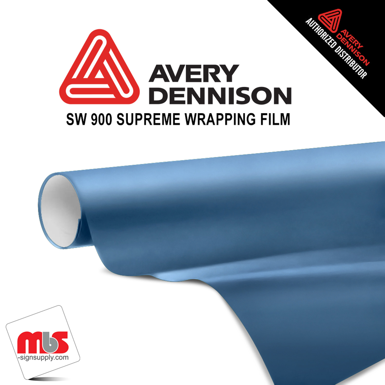 60'' x 25 yards Avery SW900 Matte Metallic Frosty Blue 5 year Long Term Unpunched 3.2 Mil Wrap Vinyl (Color Code 643)