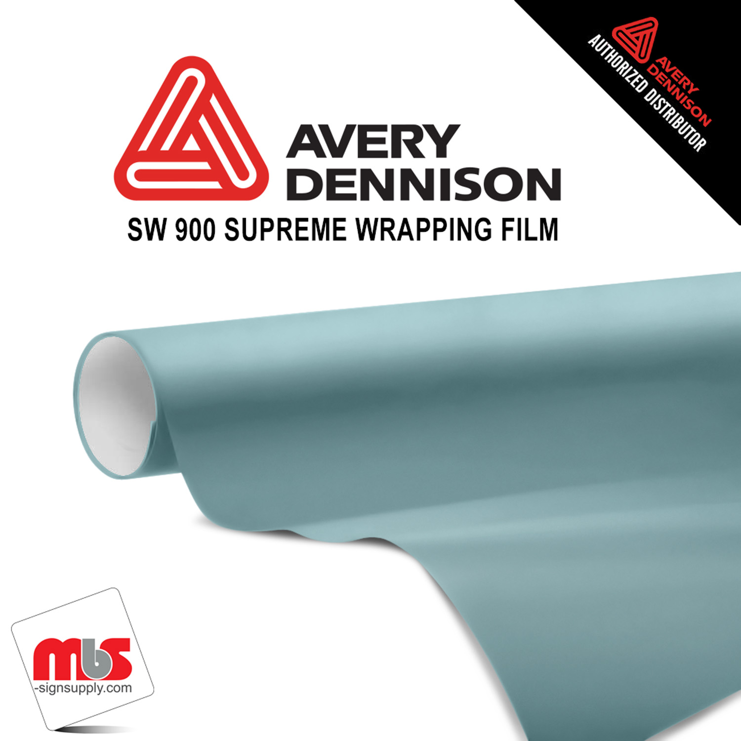 60'' x 25 yards Avery SW900 Gloss Sea Breeze Blue 5 year Long Term Unpunched 3.2 Mil Wrap Vinyl (Color Code 648)