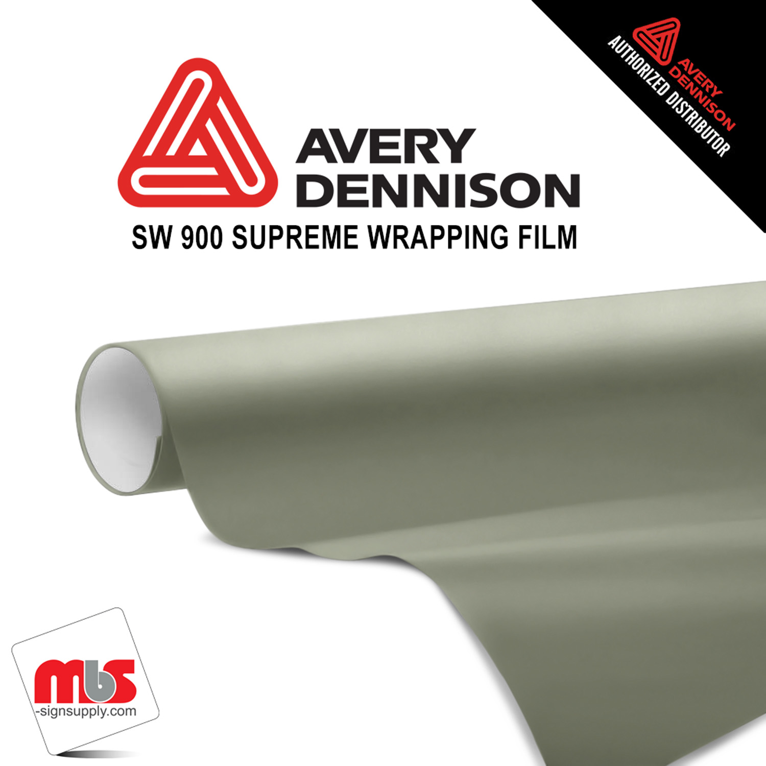 60'' x 25 yards Avery SW900 Matte Khaki Green 5 year Long Term Unpunched 3.2 Mil Wrap Vinyl (Color Code 711)