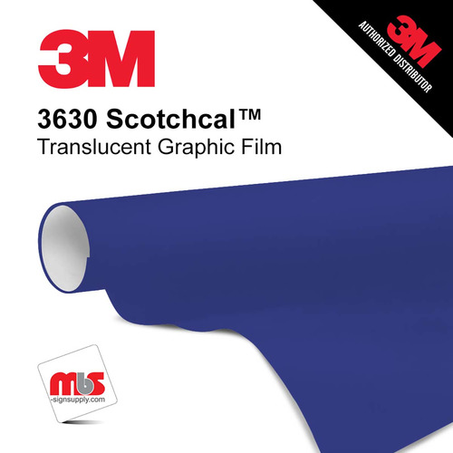 24'' x 10 Yards 3M™ 3630 Scotchcal™ Matte Patriot Blue 7 year Unpunched 2 Mil Cast Graphic Vinyl Film (Color Code 047)