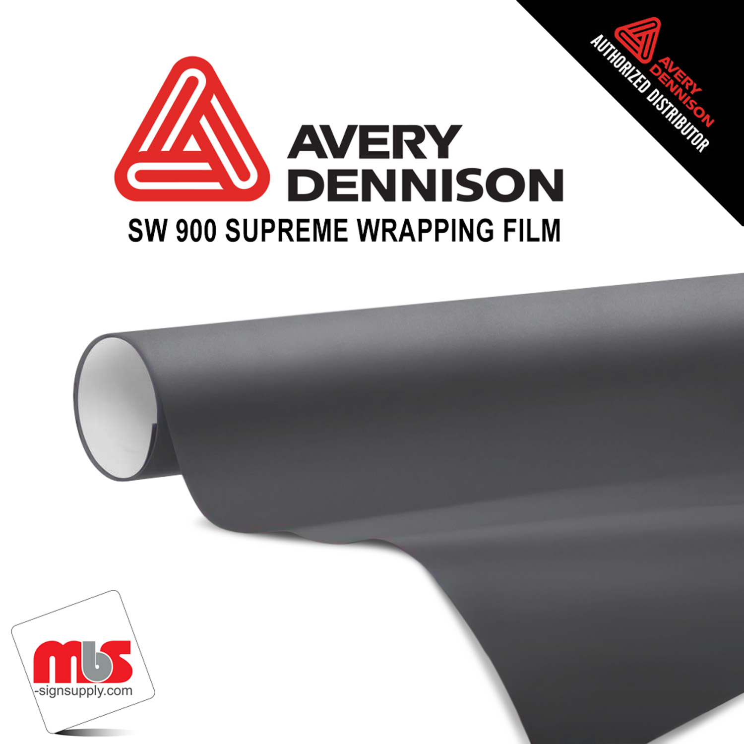 60'' x 25 yards Avery SW900 Gloss Dark Grey 5 year Long Term Unpunched 3.2 Mil Wrap Vinyl (Color Code 865)