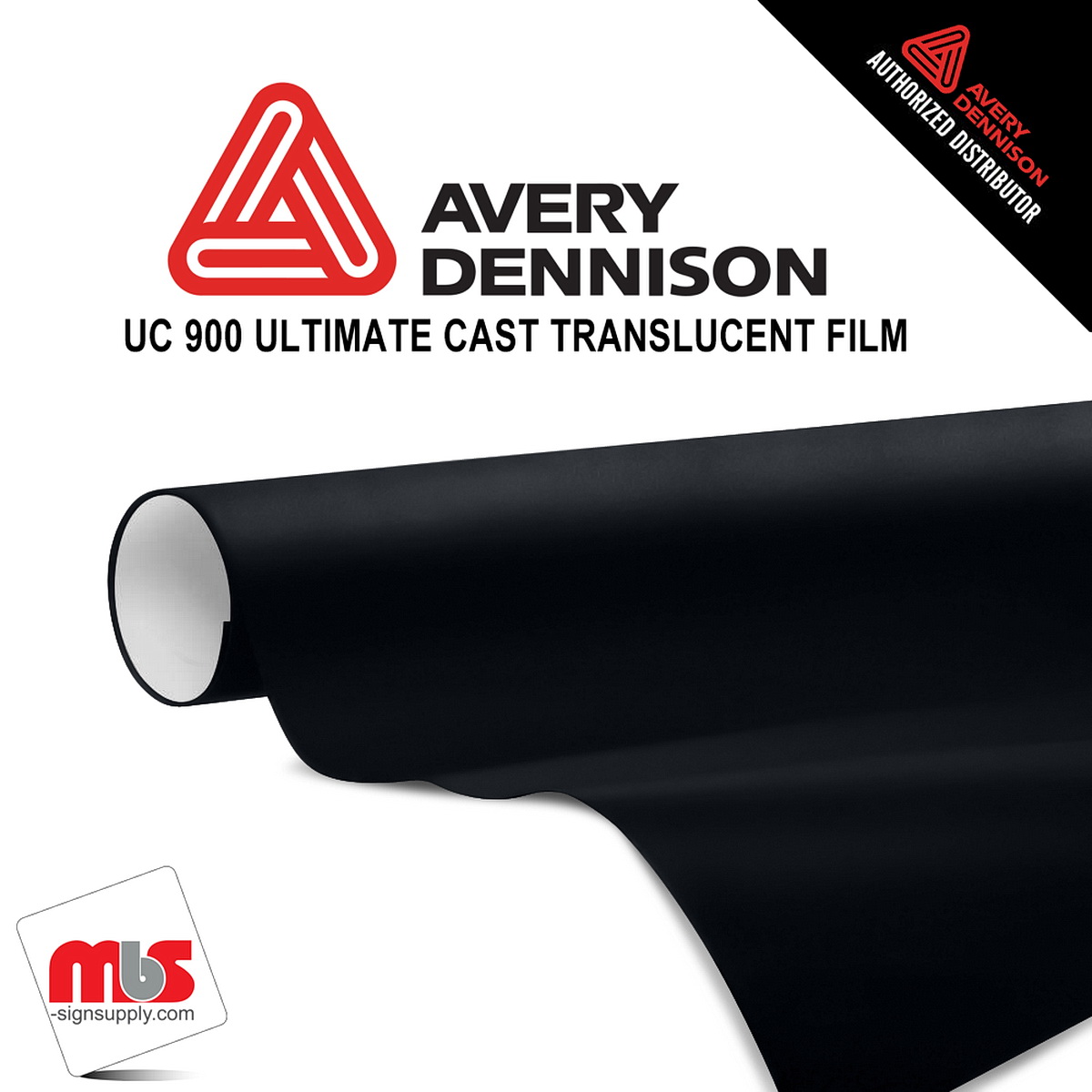 15'' x 50 yards Avery UC900 Onyx 9 Year Long Term Unpunched 2.1 Mil Diffuser Film (Color Code 181)