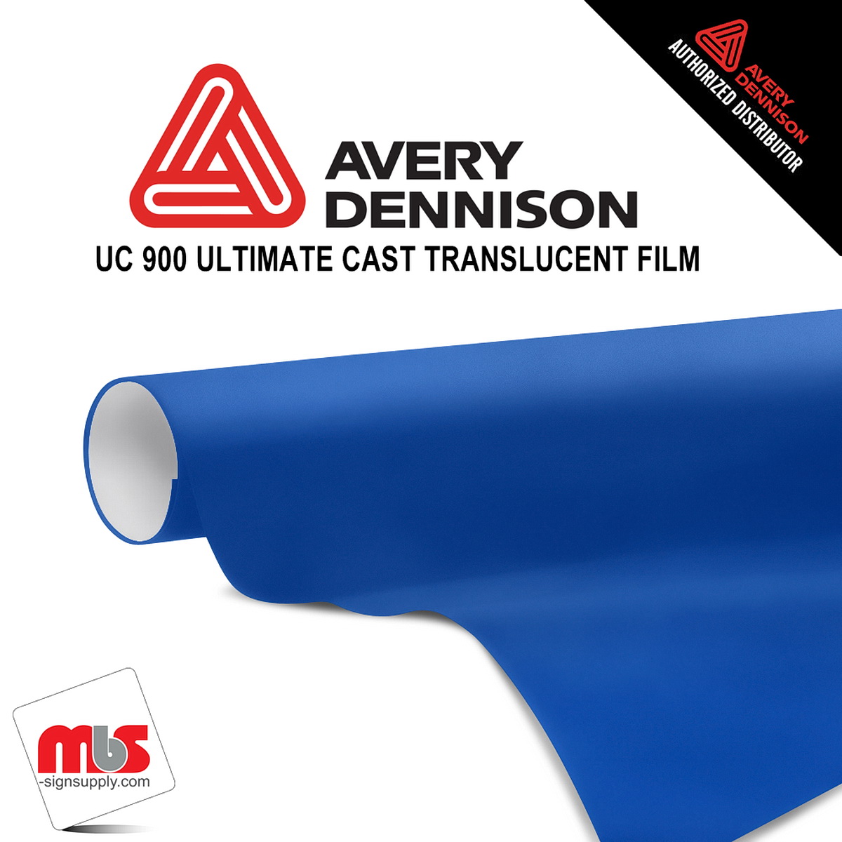 30'' x 50 yards Avery UC900 Island Blue 9 Year Long Term Punched 2.1 Mil Diffuser Film (Color Code 668)