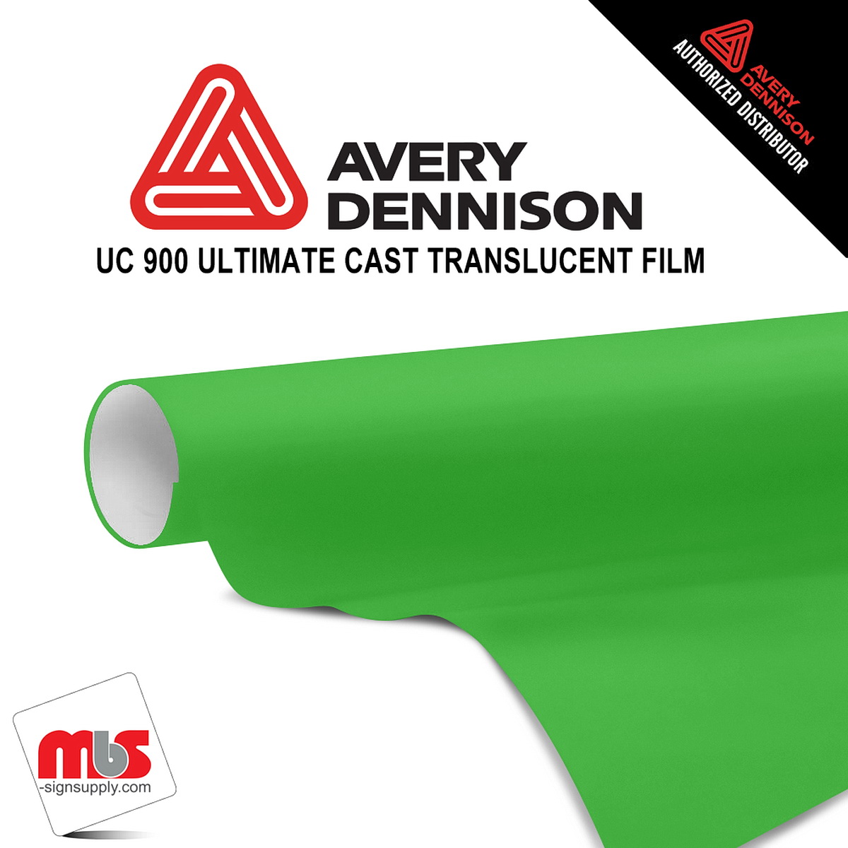 15'' x 50 yards Avery UC900 Parakeet Green 9 Year Long Term Unpunched 2.1 Mil Diffuser Film (Color Code 726)