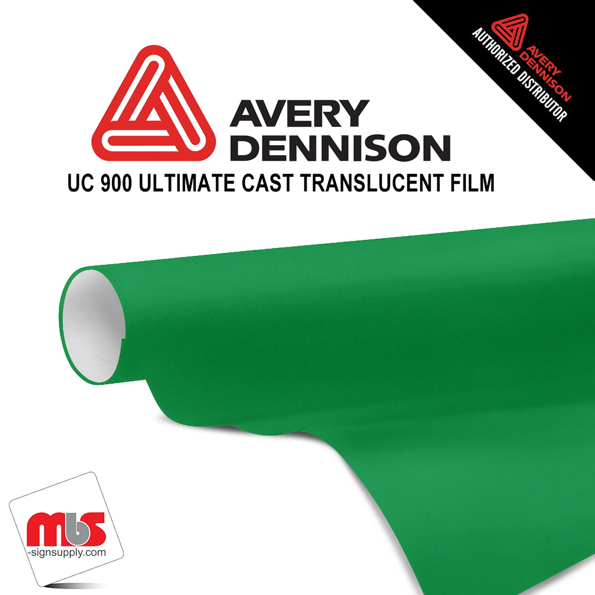 24'' x 50 yards Avery UC900 Safari Green 9 Year Long Term Unpunched 2.1 Mil Diffuser Film (Color Code 783)